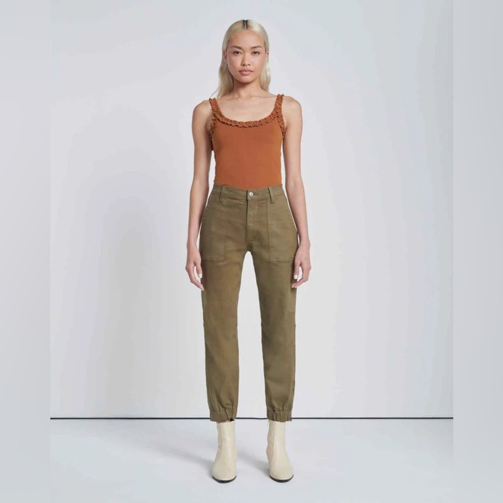 7 For All Mankind Olive Green Track Joggers